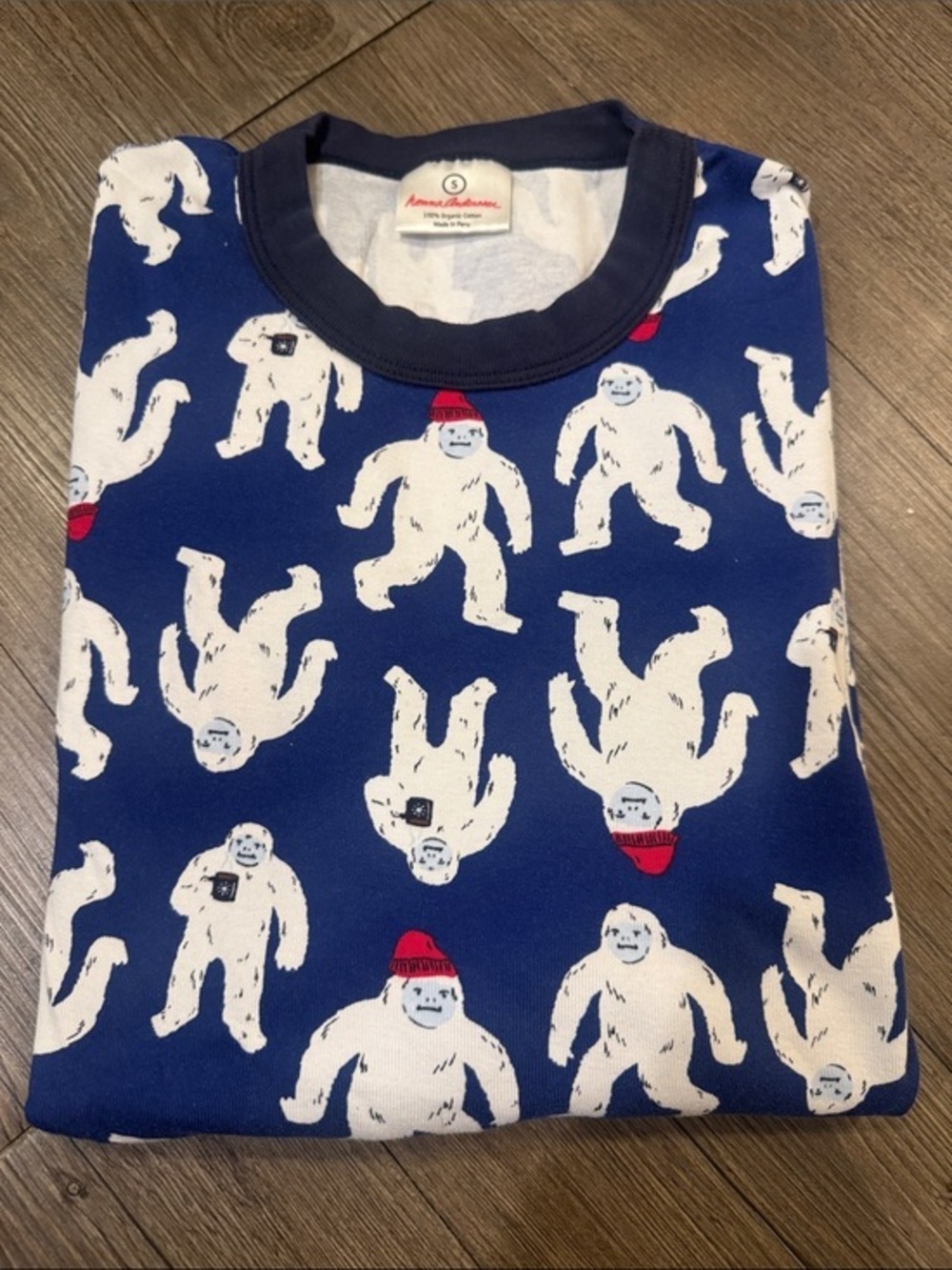 Hanna Andersson Yeti Pajama Top. S.  Unisex. Like New!🔥